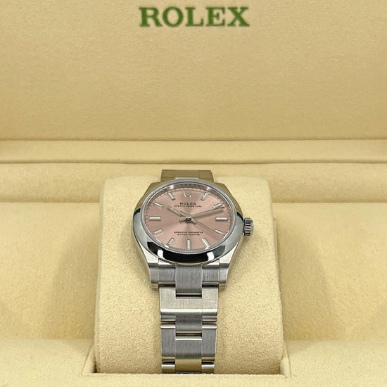 Rolex Replica Watch Oyster Perpetual, Oystersteel, Pink dial, 31mm, 277200-0004