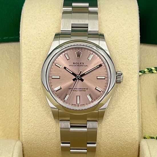 Rolex Replica Watch Oyster Perpetual, Oystersteel, Pink dial, 31mm, 277200-0004
