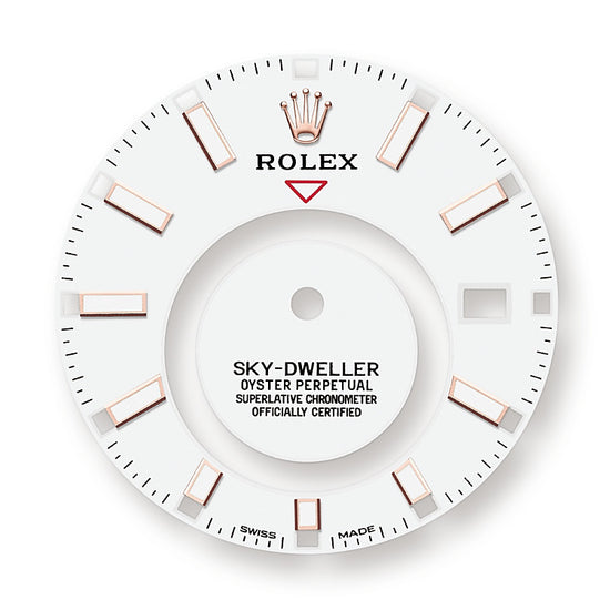 Rolex Replica Watch Sky-Dweller 42mm, 18k Everose Gold, Oysterflex, 326235-0004