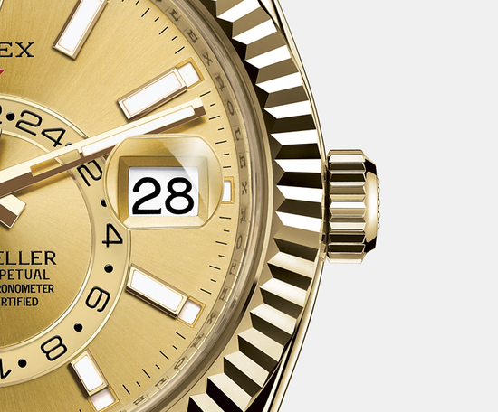 Rolex Replica Watch Sky-Dweller 42mm, 18k Yellow Gold, 326938-0003