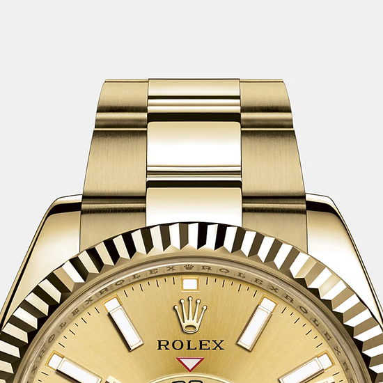 Rolex Replica Watch Sky-Dweller 42mm, 18k Yellow Gold, 326938-0003