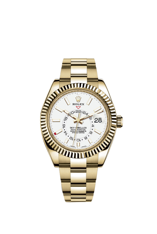 Rolex Replica Watch Sky-Dweller 42mm, 18k Yellow Gold, 326938-0005