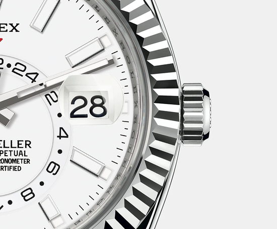 Rolex Replica Watch Sky-Dweller 42mm, Oystersteel and 18k White Gold, 326934-0002