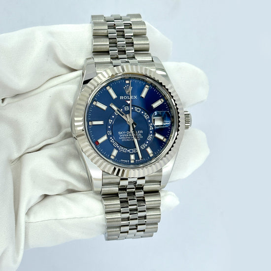 Rolex Replica Watch Sky-Dweller, 42mm, Oystersteel and 18k White Gold, Blue, Jubilee, 336934-0006