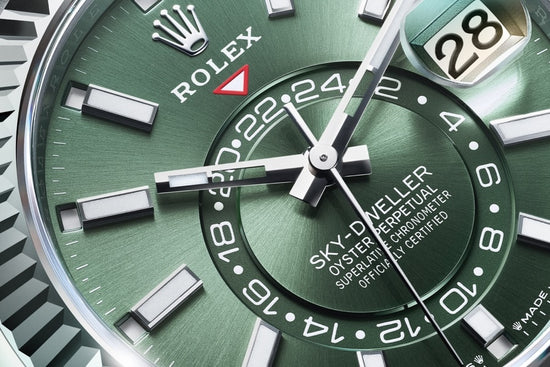 Rolex Replica Watch Sky-Dweller, 42mm, Oystersteel and 18k White Gold, Green, Jubilee, 336934-0002
