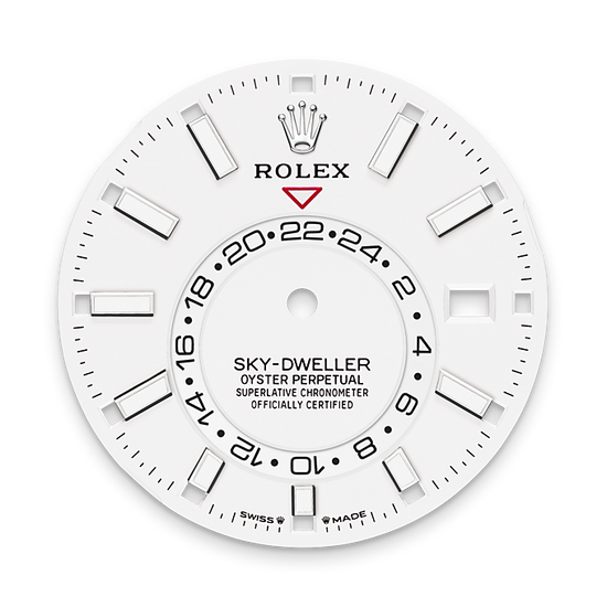 Rolex Replica Watch Sky-Dweller, 42mm, Oystersteel and 18k White Gold, White, Oyster, 336934-0003