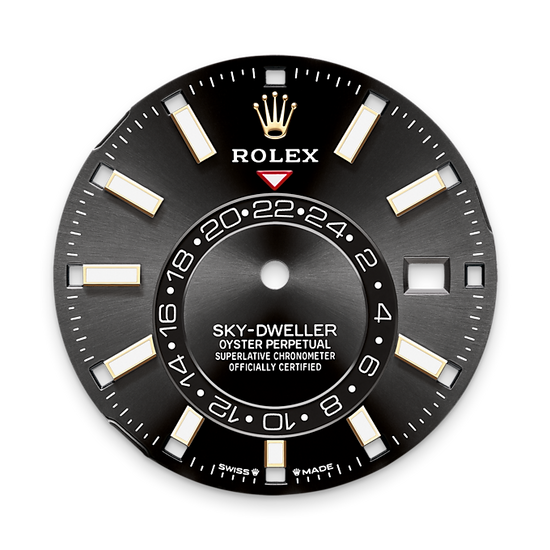 Rolex Replica Watch Sky-Dweller, 42mm, Oystersteel and 18k Yellow Gold, Black, Oyster, 336933-0003