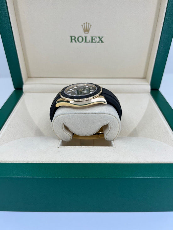 Rolex Replica Watch Yacht-Master 42mm, 18k Yellow Gold, Black Dial, 226658-0001