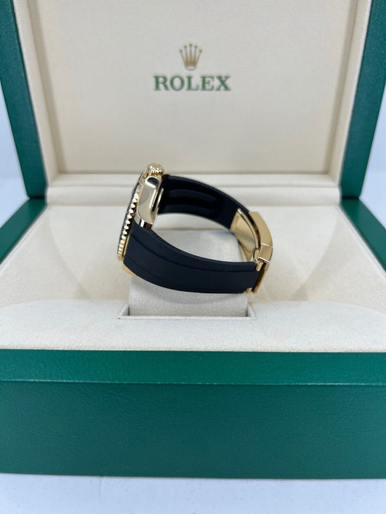 Rolex Replica Watch Yacht-Master 42mm, 18k Yellow Gold, Black Dial, 226658-0001