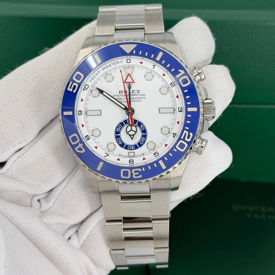 Rolex Replica Watch Yacht-Master II, Oystersteel, 44mm, White dial, Oyster, 126680-0001