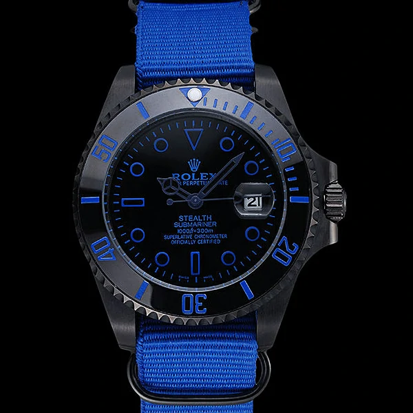 Rolex Stealth Submariner Blue Nylon Strap new59922