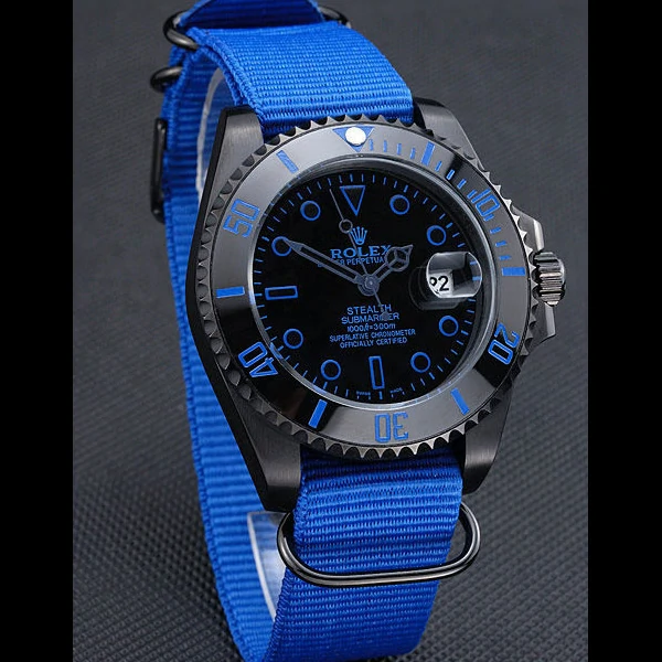 Rolex Stealth Submariner Blue Nylon Strap new59922