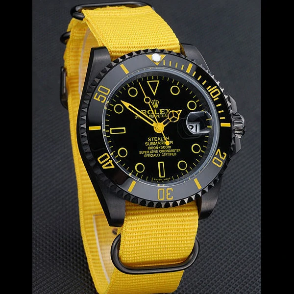 Rolex Stealth Submariner Yellow Nylon Strap new59926