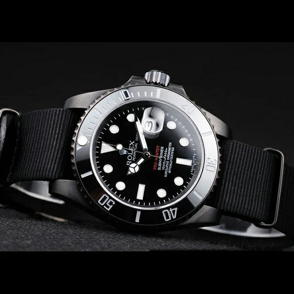 Rolex Submariner Pro Hunter Black Fabric Strap Black Dial new58154