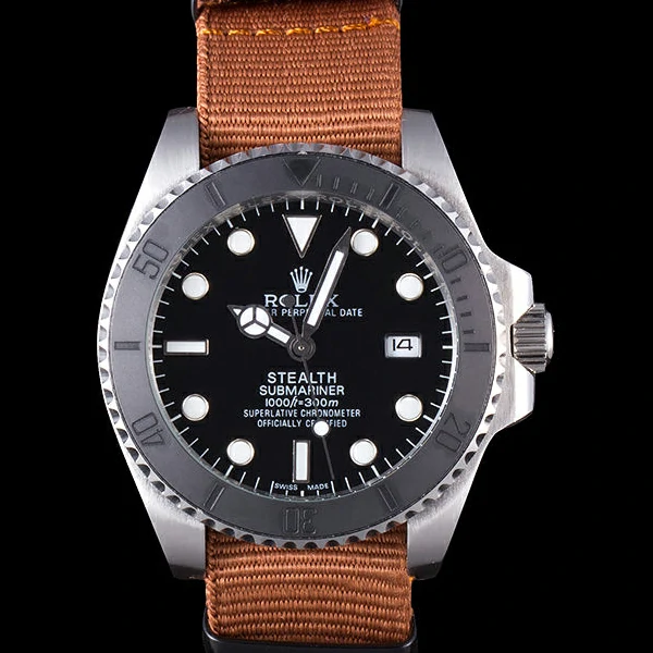 Rolex Submariner STEALTH MK III Brown Fabric Band new59472