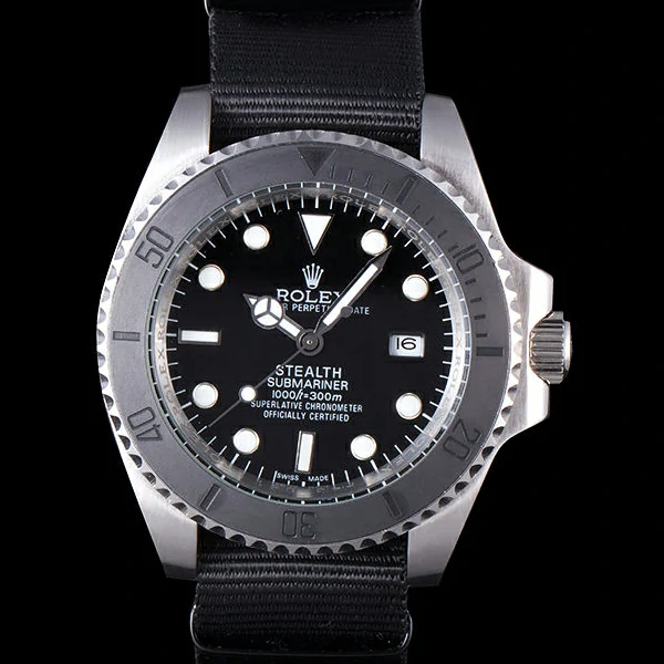 Rolex Submariner STEALTH MK IV Black Fabric Band new59471