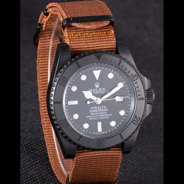 Rolex Submariner STEALTH MK IV Brown Fabric Band new59473