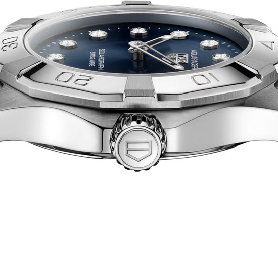 TAG Heuer Aquaracer Professional 100 Solargraph, Stainless Steel and Diamonds set, Solar Quartz, 28 mm, WBP141E.BA0049