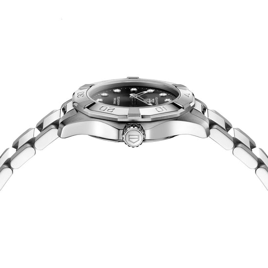 TAG Heuer Aquaracer Professional 100 Solargraph, Stainless Steel and Diamonds set, Solar Quartz, 28 mm, WBP141G.BA0049