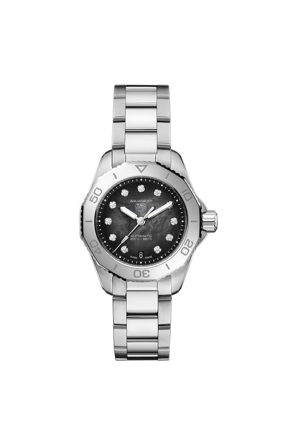 TAG Heuer Aquaracer Professional 200 Date, 30mm, Stainless Steel and 11 Diamonds, WBP2410.BA0622
