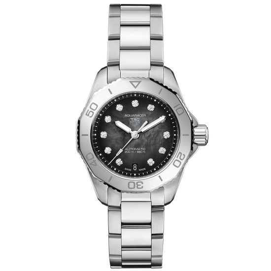 TAG Heuer Aquaracer Professional 200 Date, 30mm, Stainless Steel and 11 Diamonds, WBP2410.BA0622