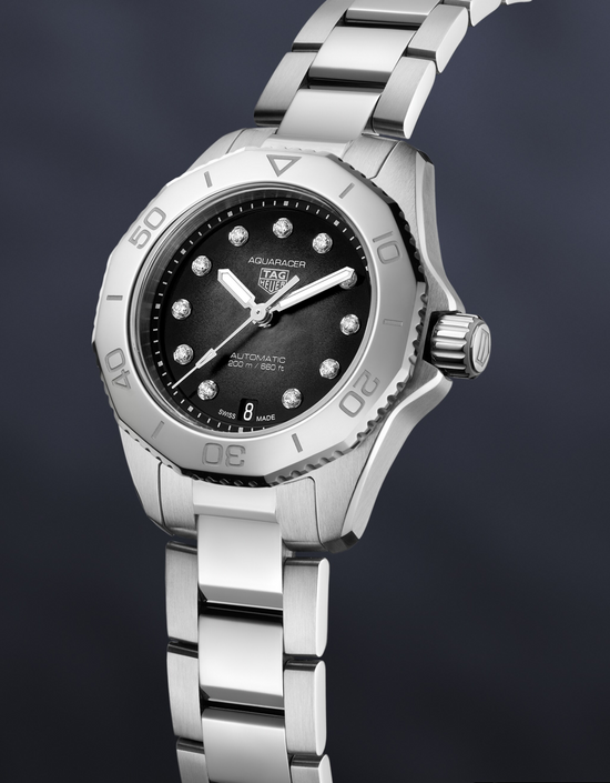 TAG Heuer Aquaracer Professional 200 Date, 30mm, Stainless Steel and 11 Diamonds, WBP2410.BA0622