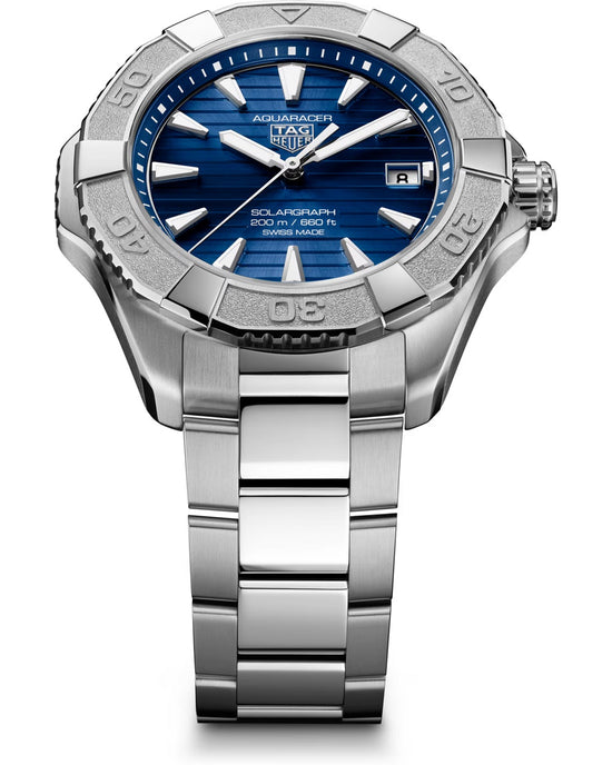 TAG Heuer Aquaracer Professional 200 Solargraph, Solar Quartz, Stainless Steel, 40mm, WBP1117.BA0047