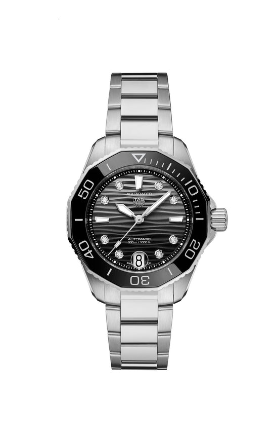TAG Heuer Aquaracer Professional 300 Date, Stainless Steel, Ceramic and Diamonds, 36mm, WBP231R.BA0618