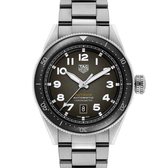 TAG Heuer Autavia Calibre 5 Chronometer, 42 mm, Stainless Steel and ceramic, WBE5114.EB0173