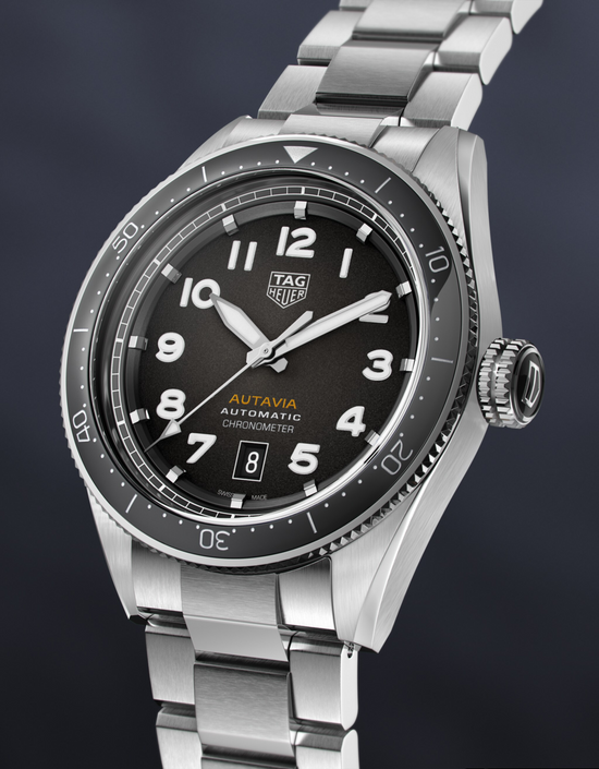 TAG Heuer Autavia Calibre 5 Chronometer, 42 mm, Stainless Steel and ceramic, WBE5114.EB0173