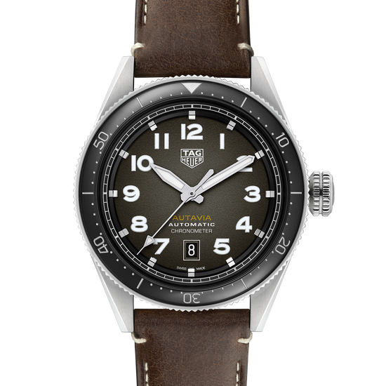 TAG Heuer Autavia Calibre 5 Chronometer, 42 mm, Stainless Steel and ceramic, WBE5114.FC8266