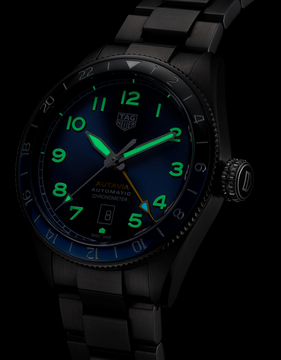 TAG Heuer Autavia COSC GMT, 42 mm, Stainless Steel and ceramic, WBE511A.BA0650