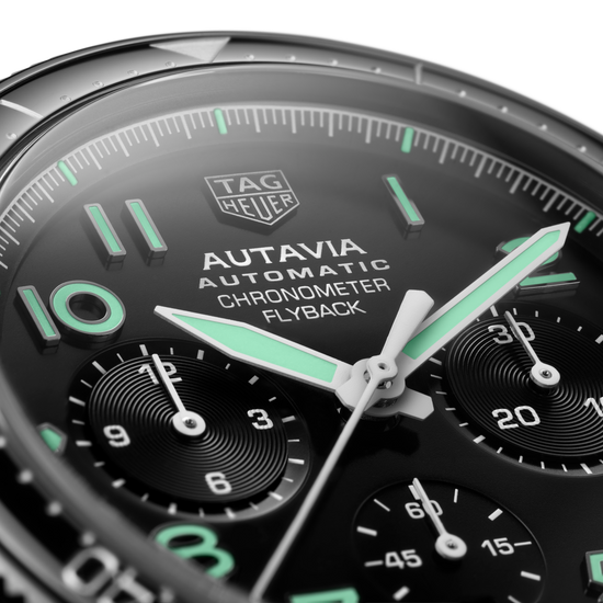 TAG Heuer Autavia Flyback Chronometer, 42 mm, Black DLC Stainless Steel and ceramic, CBE511C.FC8280