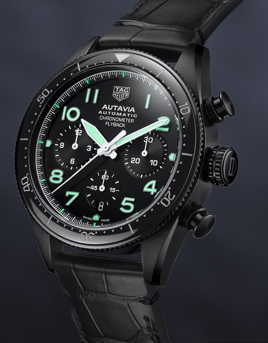 TAG Heuer Autavia Flyback Chronometer, 42 mm, Black DLC Stainless Steel and ceramic, CBE511C.FC8280