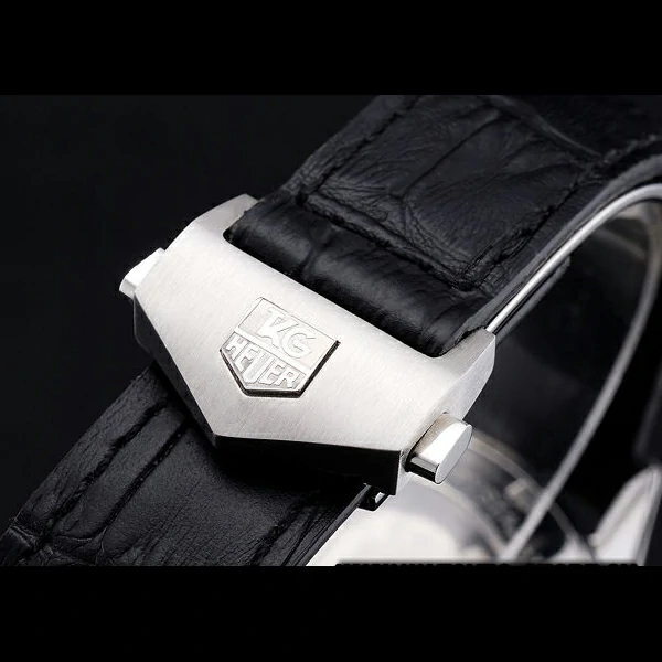 Tag Heuer Carerra Calibre 6 Black Dial Rose Gold Black Leather Band new60061