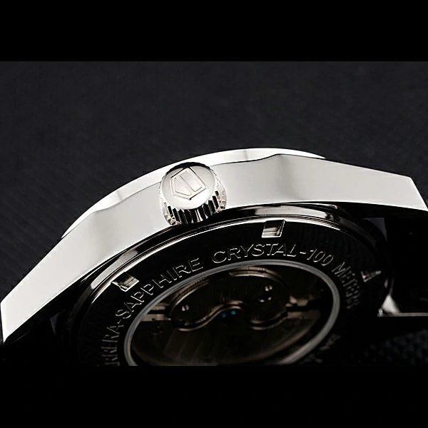 Tag Heuer Carerra Calibre 6 Black Dial Stainless Steel Bezel Black Leather Band new60060