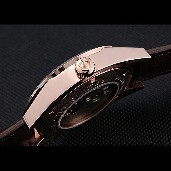 Tag Heuer Carerra Calibre 6 White Dial Red Numbers Brown Leather Band new60059