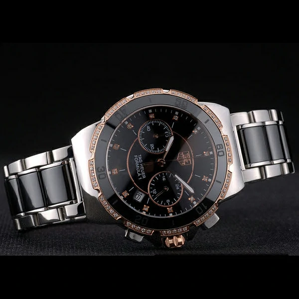 Tag Heuer Carrera Black Ceramic Bezel Stainless Steel Strap new59047