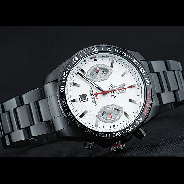 Tag Heuer Carrera Black Stainless Steel Case White Dial new58746