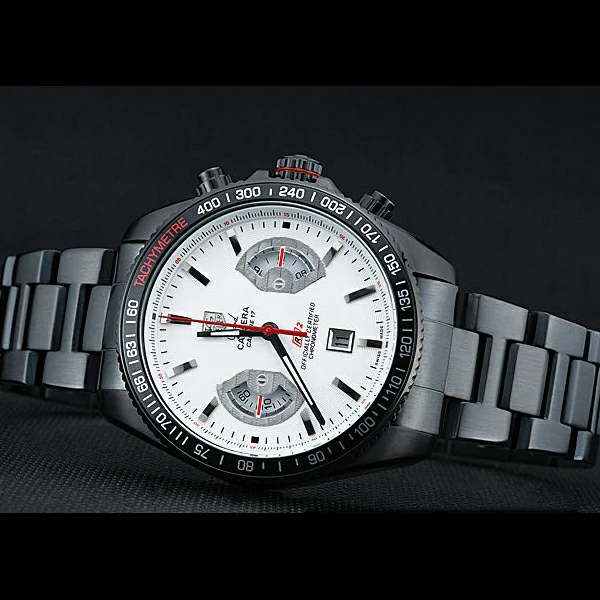 Tag Heuer Carrera Black Stainless Steel Case White Dial new58746