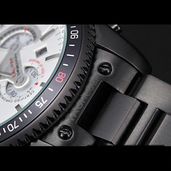 Tag Heuer Carrera Black Stainless Steel Case White Dial new58747