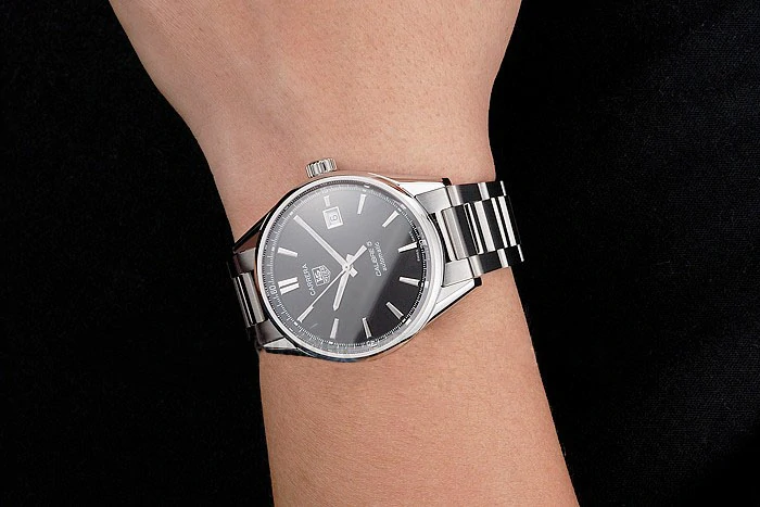 Tag Heuer Carrera Calibre 5 Black Dial Stainless Steel Case And Bracelet new121639