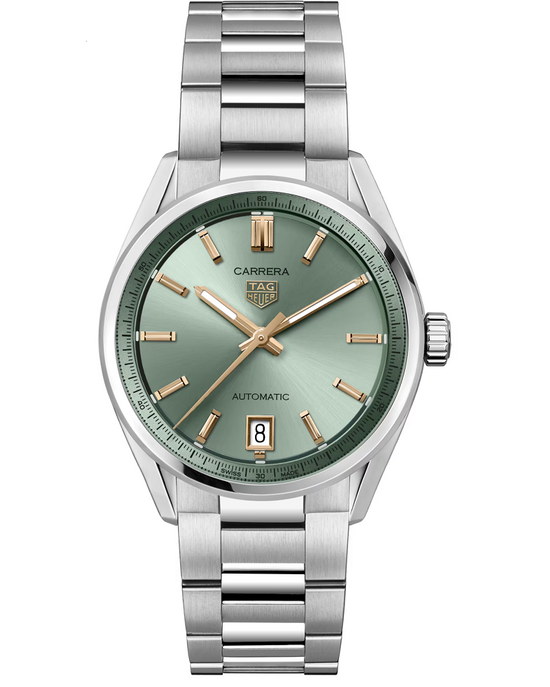 TAG Heuer Carrera Calibre 7 Date Automatic, Stainless Steel and 18k Rose Gold, 36mm, WBN2312.BA0001