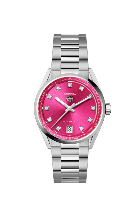 TAG Heuer Carrera Calibre 7 Date, Stainless Steel and Diamonds, 36mm, WBN2318.BA0001