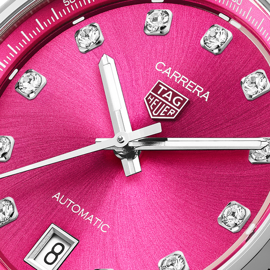 TAG Heuer Carrera Calibre 7 Date, Stainless Steel and Diamonds, 36mm, WBN2318.BA0001