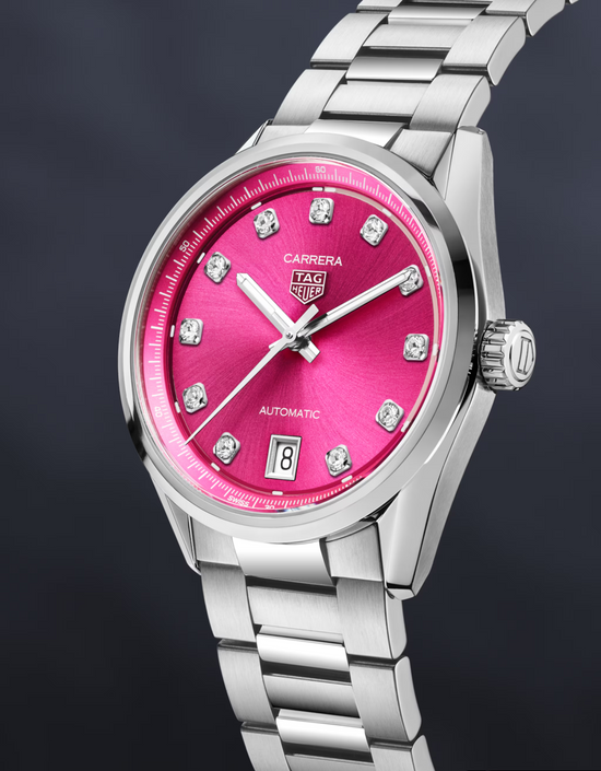 TAG Heuer Carrera Calibre 7 Date, Stainless Steel and Diamonds, 36mm, WBN2318.BA0001