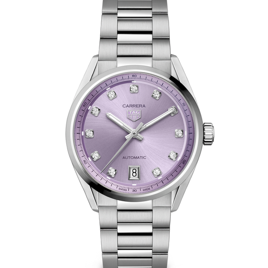 TAG Heuer Carrera Calibre 7 Date, Stainless Steel and Diamonds, 36mm, WBN2319.BA0001