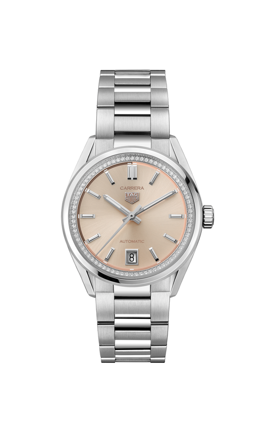 TAG Heuer Carrera Calibre 7 Date, Stainless Steel set with Diamonds, 36mm, WBN231A.BA0001