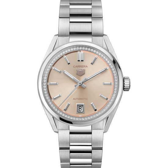 TAG Heuer Carrera Calibre 7 Date, Stainless Steel set with Diamonds, 36mm, WBN231A.BA0001