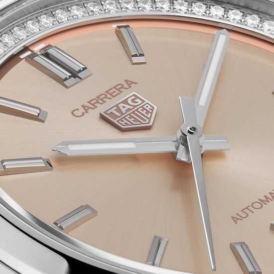 TAG Heuer Carrera Calibre 7 Date, Stainless Steel set with Diamonds, 36mm, WBN231A.BA0001